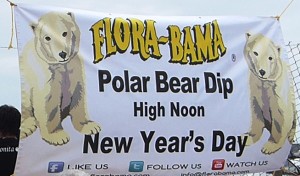 2013 flora bama polar bear dip sign